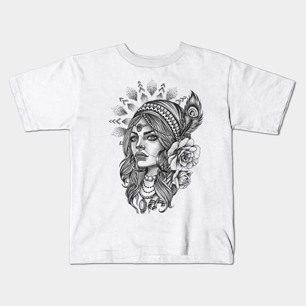 Gypsy Queen Kids T-Shirt by Rachellily